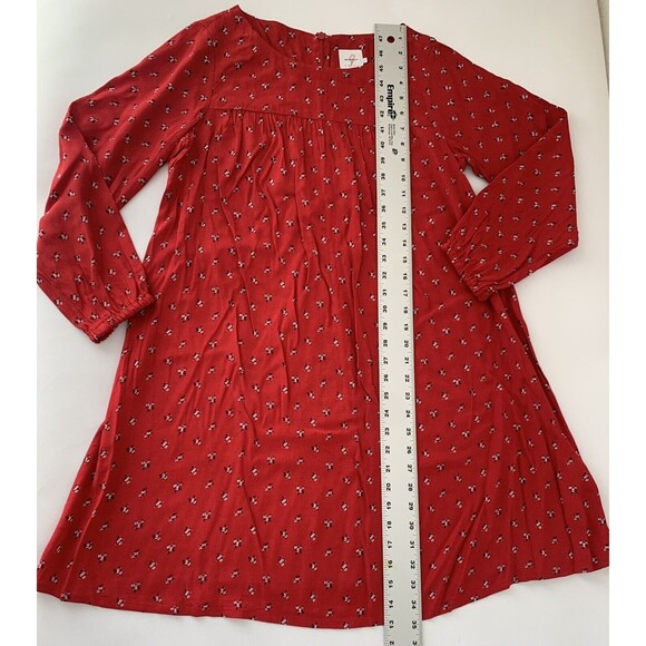 The Nines Hatch Dress Maternity Women S Red Floral Balloon Sleeve Boho Cottage - Picture 9 of 11